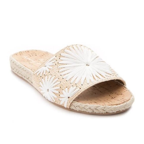 Jack Rogers Shoes - Jack Rogers Bettina Straw Cork Slide Sandals NEW